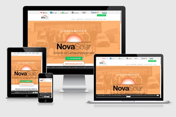 Wordpress som Landingpage for NovaSolar